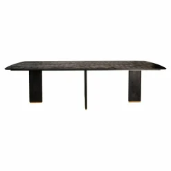 PTMD Eettafel Liber mango zwart gouden poot 200 cm Outlet