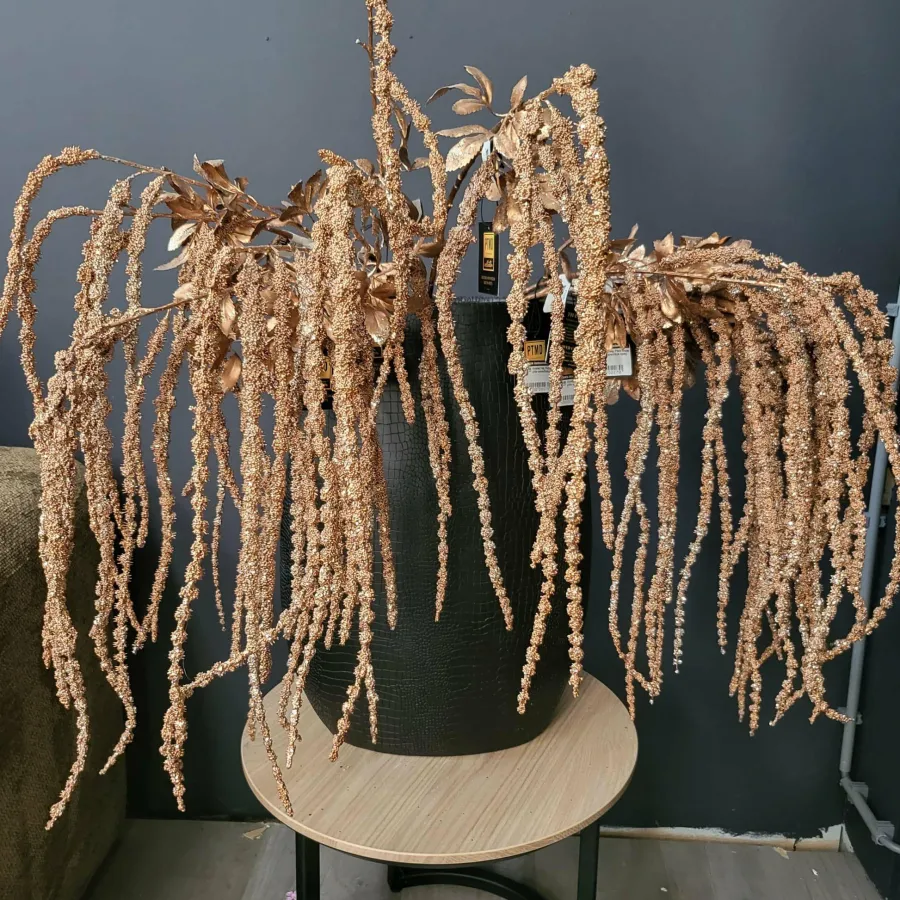 PTMD Kunsttak Twig Plant copper glitter amaranthus spray Best