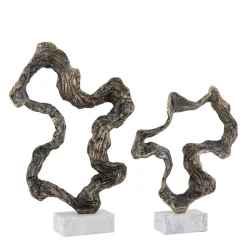 PTMD Ornament Maryan Brass aluminium op marmeren voet S Sale