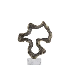 PTMD Ornament Maryan Brass aluminium op marmeren voet S Sale