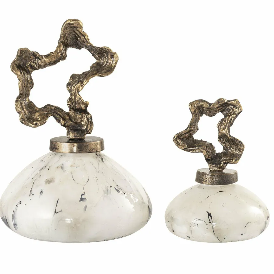 PTMD Ornament Maryan Parelvormig met aluminium deksel L Online