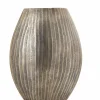 PTMD Pot Jowad Antique Gold alu sheet pot rib hoog ovaal S Sale