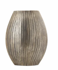 PTMD Pot Jowad Antique Gold alu sheet pot rib hoog ovaal S Sale