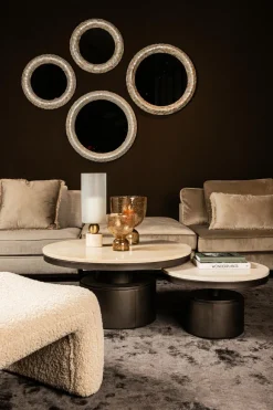 PTMD Salontafel Bregt laag Ø 90 beige marmer Best