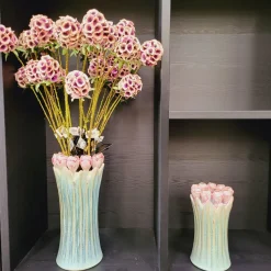 PTMD Vaas Tulips Mint Green ceramic tulip shaped S New