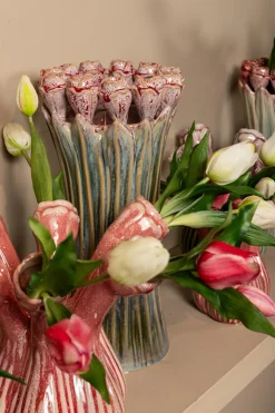 PTMD Vaas Tulips Mint Green ceramic tulip shaped M Hot