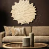 PTMD Wandornament Ceanna Crème MDF Wavy rond L