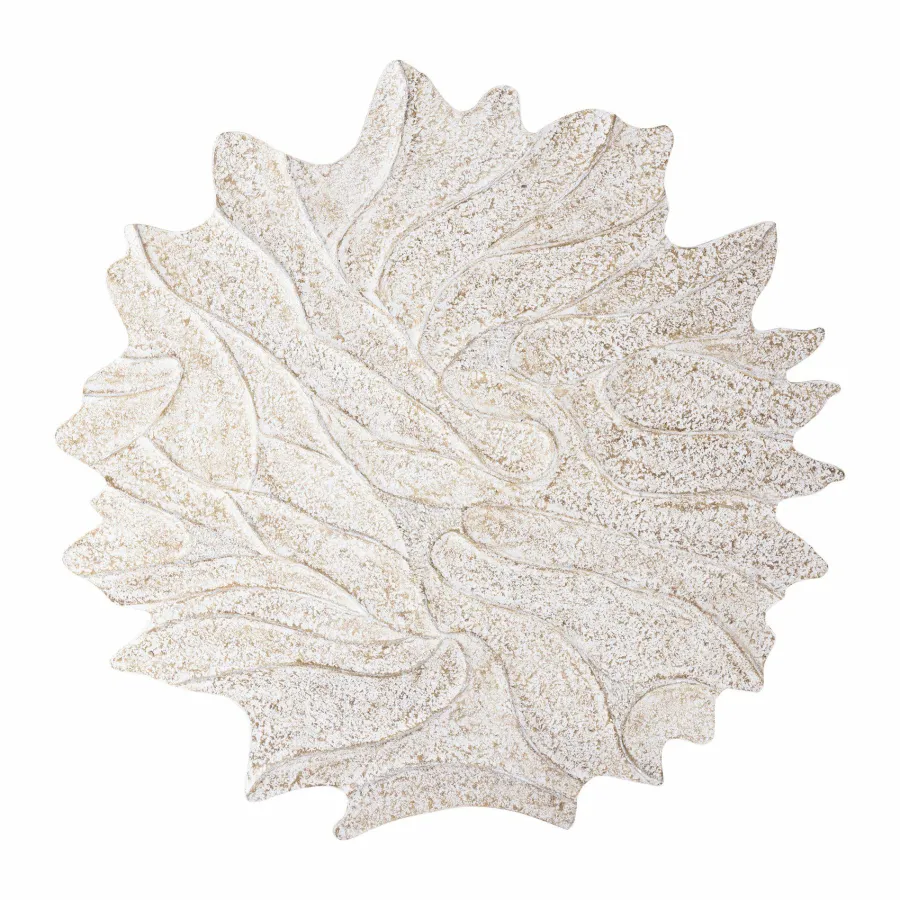 PTMD Wandornament Ceanna Crème MDF Wavy rond L