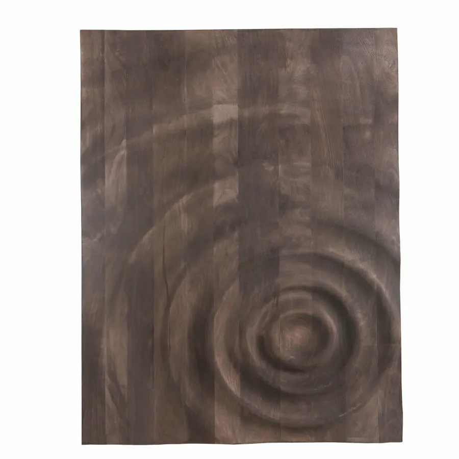 PTMD Wandornament Mattin Bruin mangohout rechthoekig met cirkels Sale