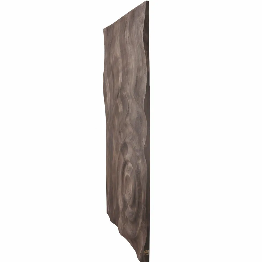 PTMD Wandornament Mattin Bruin mangohout rechthoekig met cirkels Sale