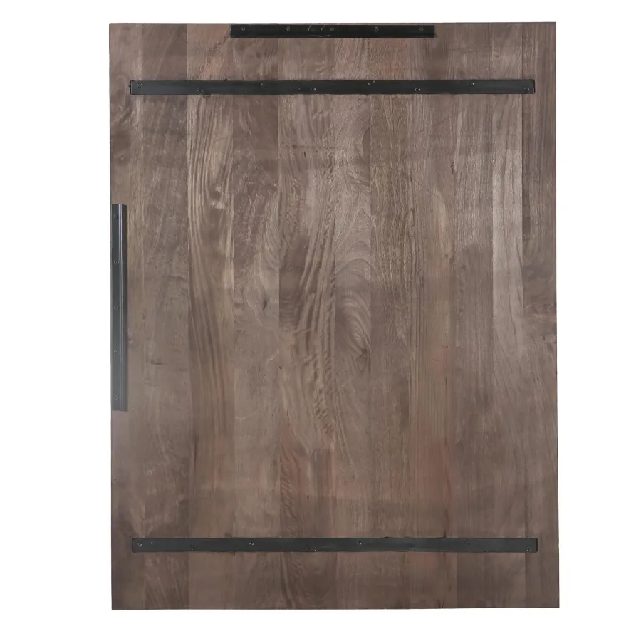 PTMD Wandornament Mattin Bruin mangohout rechthoekig met cirkels Sale