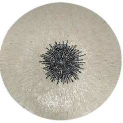 PTMD Wandornament Vojtech Wit rond bamboo M Hot