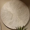 PTMD Wandornament Wiktor Wit MDF rond swirl carved S