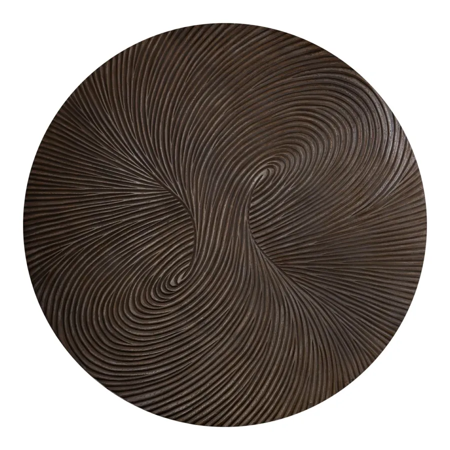 PTMD Wandornament Wiktor Bruin MDF rond swirl carved XL Discount