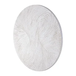 PTMD Wandornament Wiktor Wit MDF rond swirl carved L New
