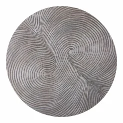 PTMD Wandornament Wiktor bruin MDF rond swirl carved S Best