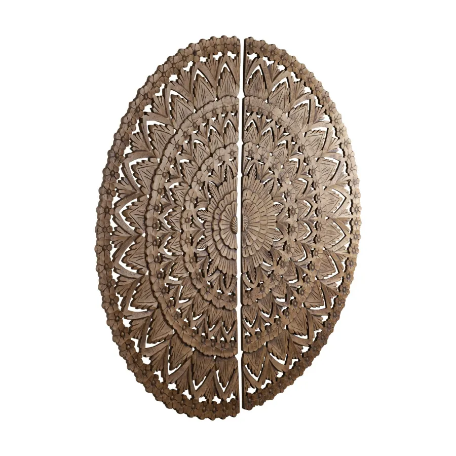 PTMD Wandornament Willian Bruin 2 delen Clearance
