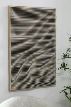 PTMD Wandpaneel Aleishia Crème rechthoekig Wavy Best
