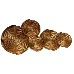 PTMD Wandpaneel Minox Goud MDF geribbelde rondjes New