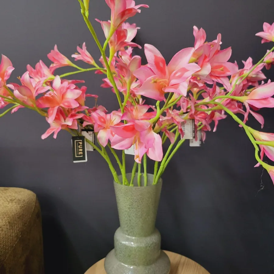Pure Kunsttak zwaardlelie roze 95 cm Outlet