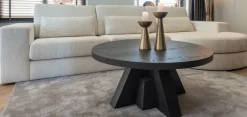 Richmond Interiors Bank Felix lounge links rond + 2.5 zitter white chenille (Bergen 900 white chenille) Online