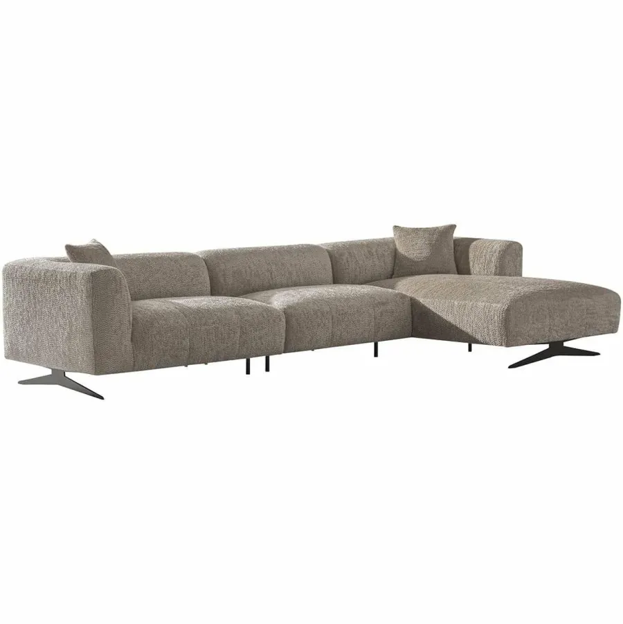 Richmond Interiors Bank Hoxton 3-zits + lounge rechts Be Lovely 170 Beige Clearance