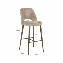 Richmond Interiors Barstoel Delphine lovely nature fire retardant Discount