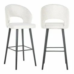 Richmond Interiors Barstoel Savoy white bouclé (Copenhagen 900 Bouclé White)