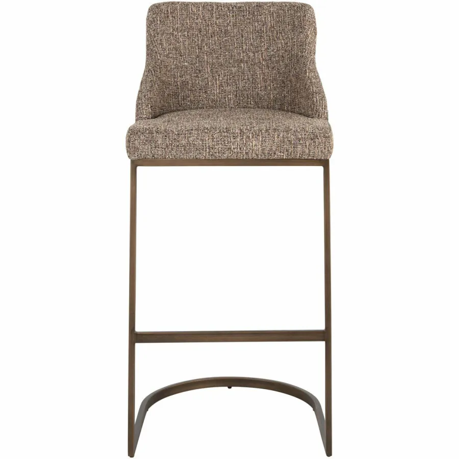 Richmond Interiors Barstoel Bolton brown tweed (Set of 2)