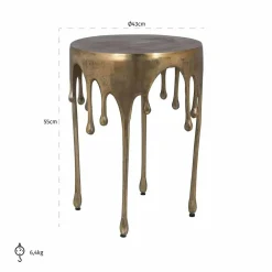Richmond Interiors Bijzettafel Carly (Brushed Gold) New