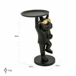 Richmond Interiors Bijzettafel Bullie Zwart/Goud Sale