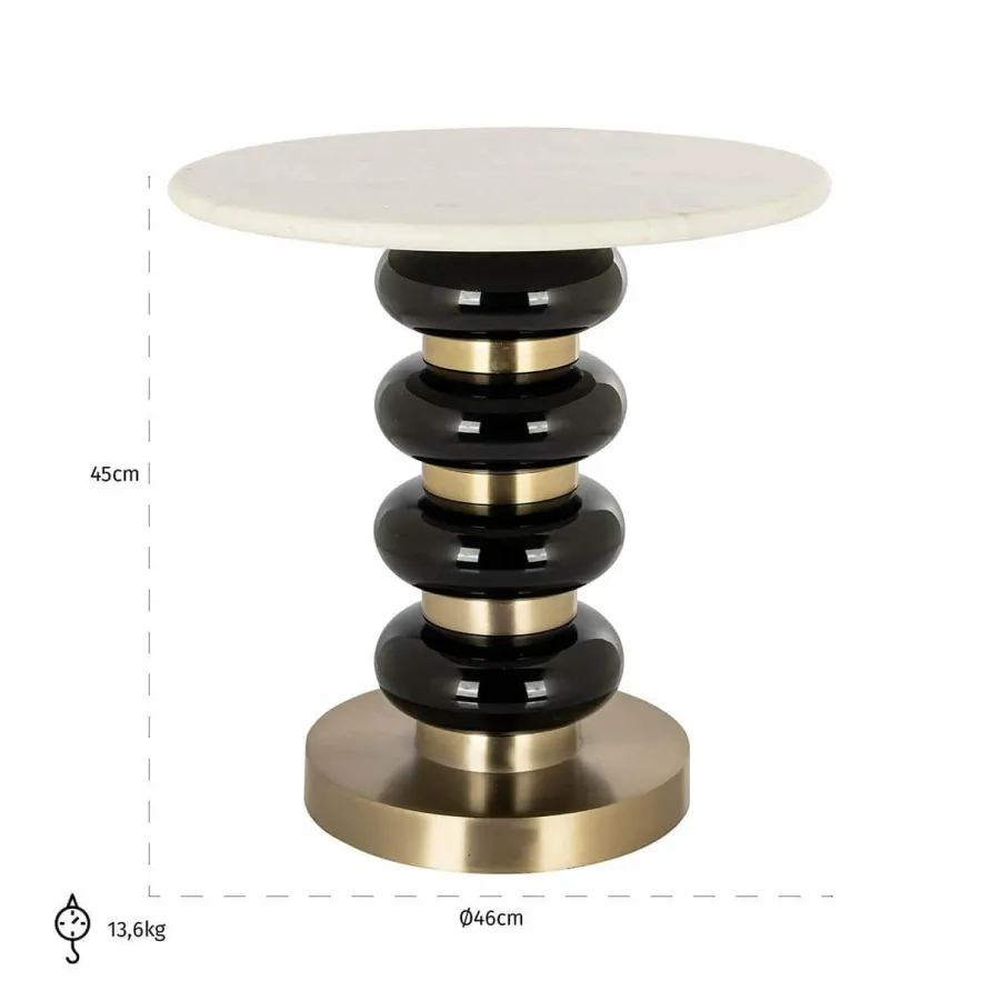Richmond Interiors Bijzettafel Boann Zwart Sale