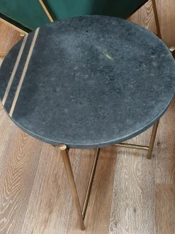 Richmond Interiors Bijzettafel Paige met marmeren top zwart New