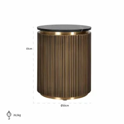 Richmond Interiors Bijzettafel Ironville 50Ø (Gold) Clearance