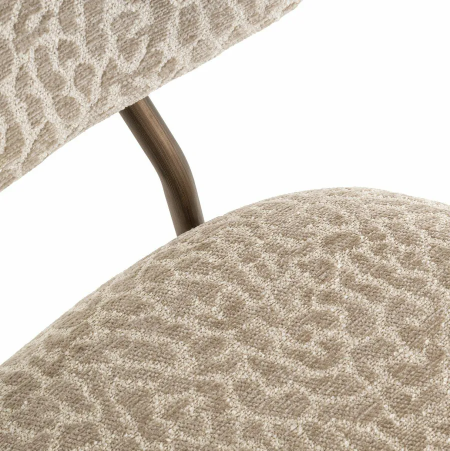 Richmond Interiors Counterstoel Xenia beige leopard fire retardant (Set of 2) Hot