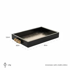 Richmond Interiors Dienblad Liv zwart goud Hot