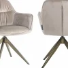 Richmond Interiors Draaistoel Aline khaki velvet Outlet