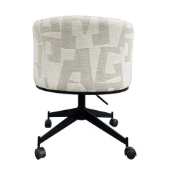 Richmond Interiors Draaistoel Rochenne met wielen Beige graffic Discount