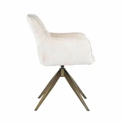 Richmond Interiors Draaistoel Aline white chenille New