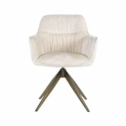 Richmond Interiors Draaistoel Aline white chenille New