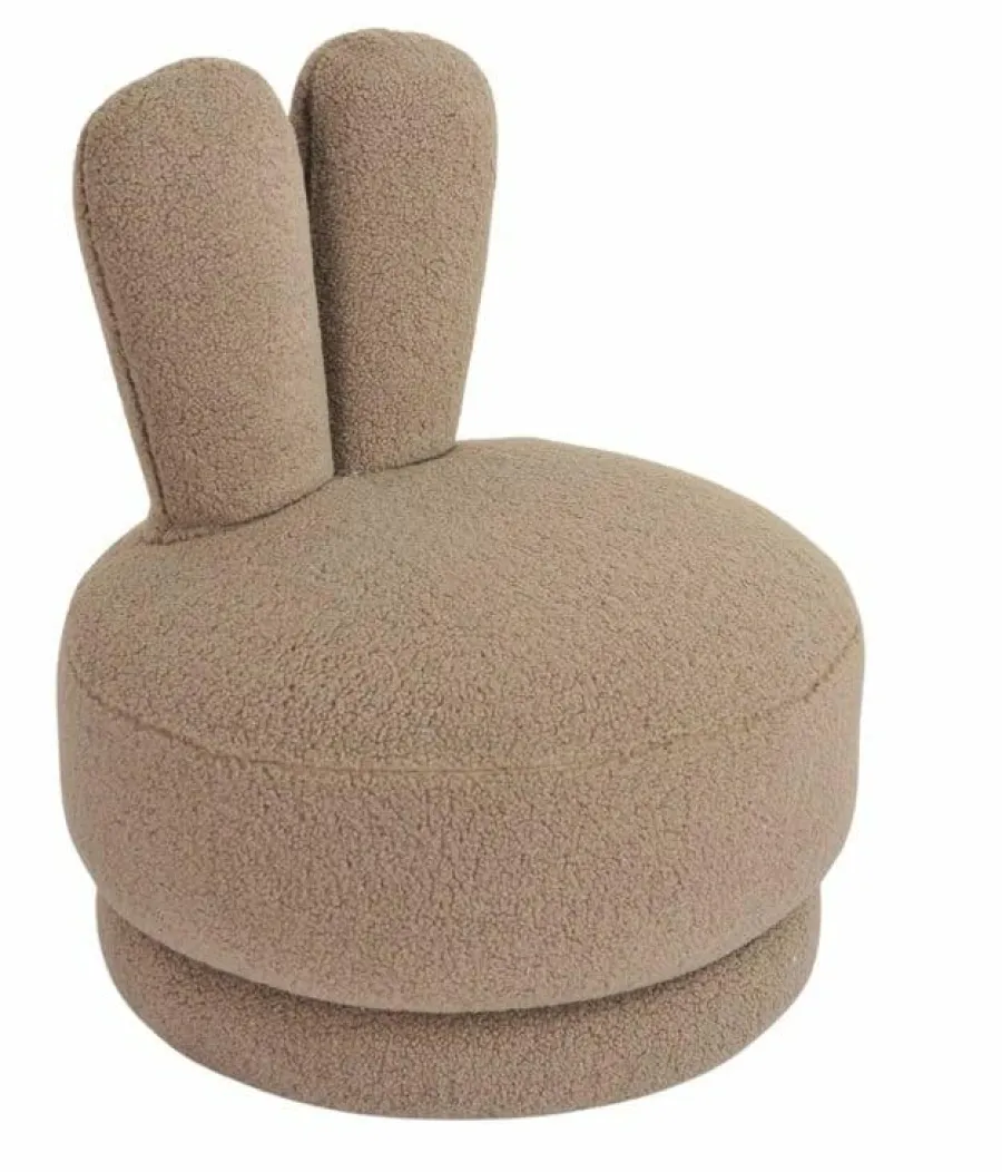 Richmond Interiors Draaifauteuil Bunny taupe teddy voor kinderen Clearance