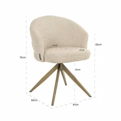 Richmond Interiors Draaistoel Zendaya biscotti Clearance