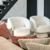 Richmond Interiors Draaifauteuil Senna white furry Sale