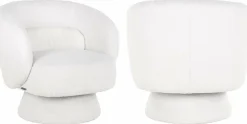Richmond Interiors Draaifauteuil Senna white furry Sale