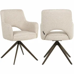 Richmond Interiors Eetkamerstoel Ginerva biscotti swivel Outlet