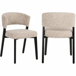 Richmond Interiors Eetkamerstoel Zeno beige leopard Clearance