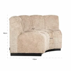 Richmond Interiors Eetkamerbank corner Hillpark 170 cm - Fire Retardant New