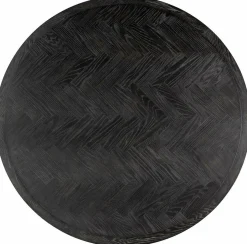 Richmond Interiors Eettafel Blackbone brass 140Ø (Black rustic) New