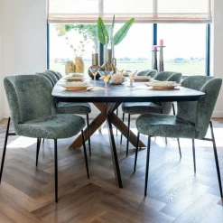 Richmond Interiors Eettafel Hayley 280 (Dark coffee) Outlet