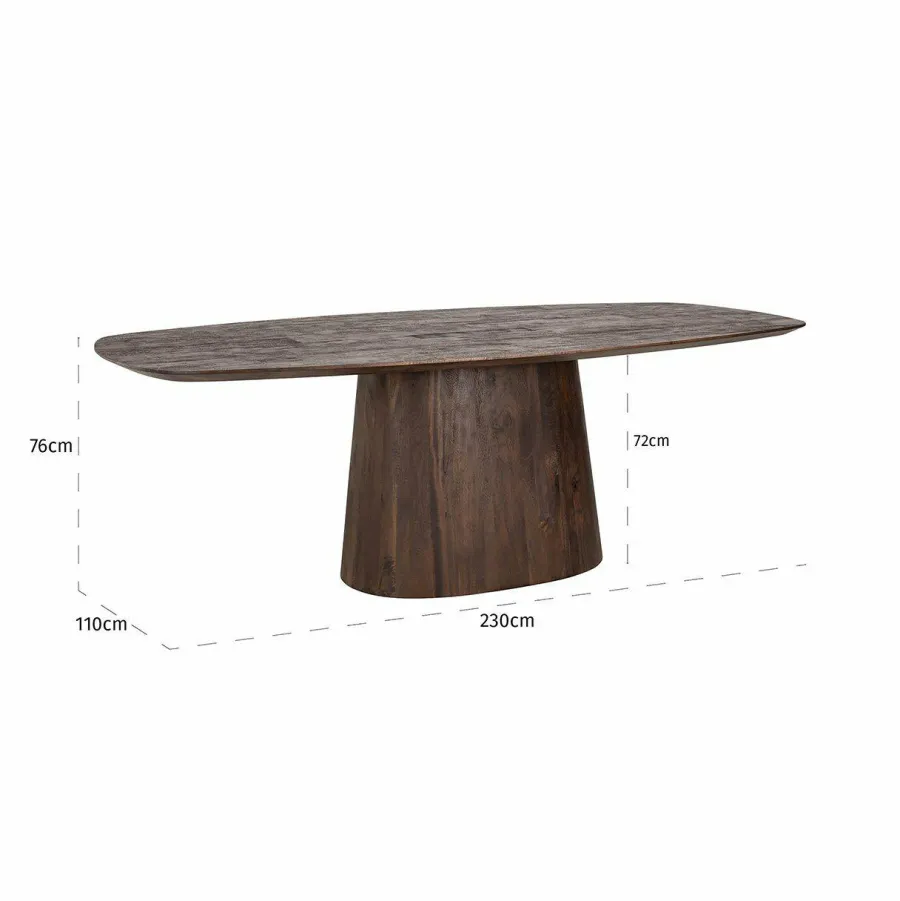 Richmond Interiors Eettafel Alix Deens ovaal 230 donkerbruin Clearance